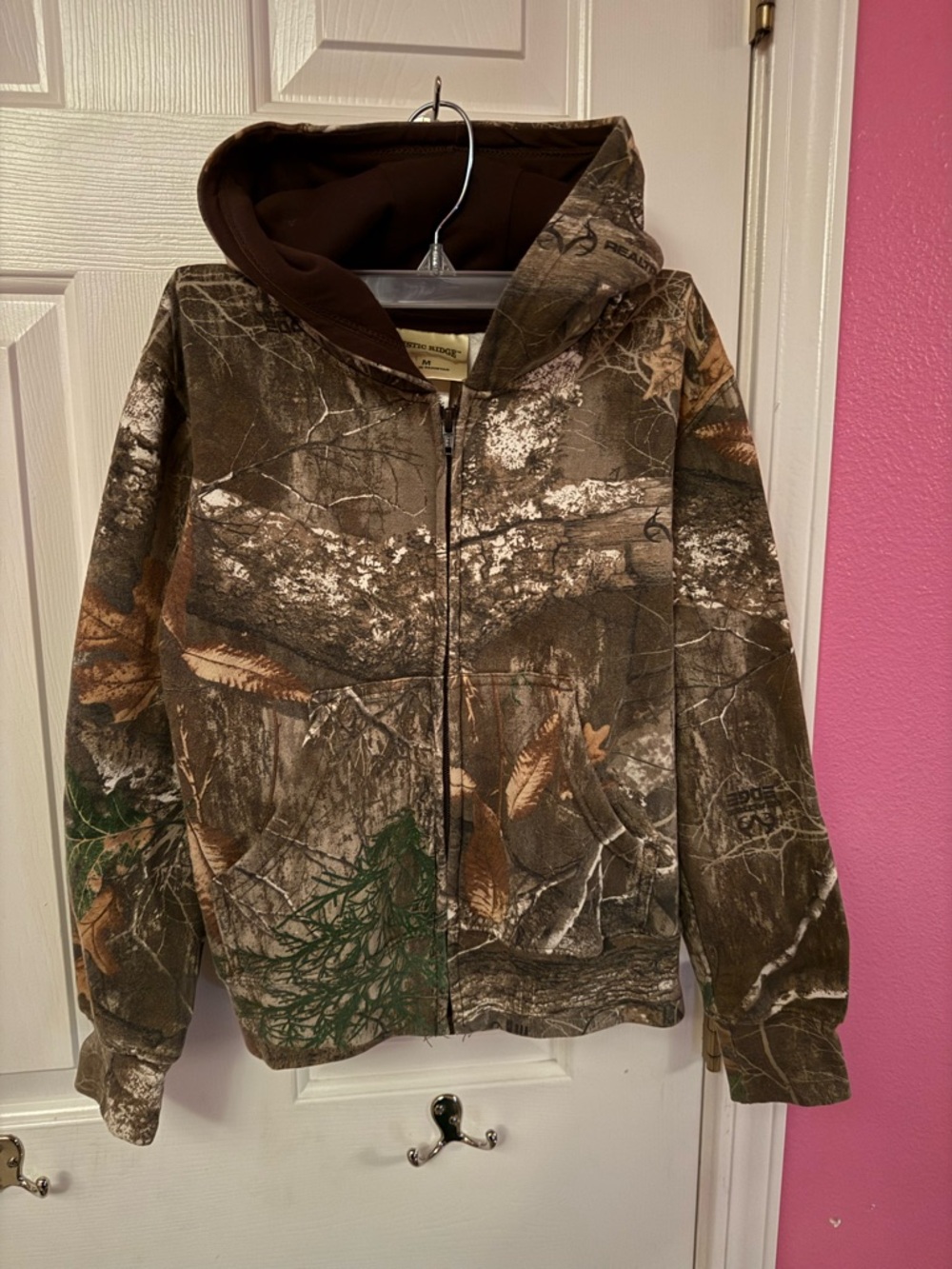 Realtree Brown Camouflage Zip Hoodie for Kids